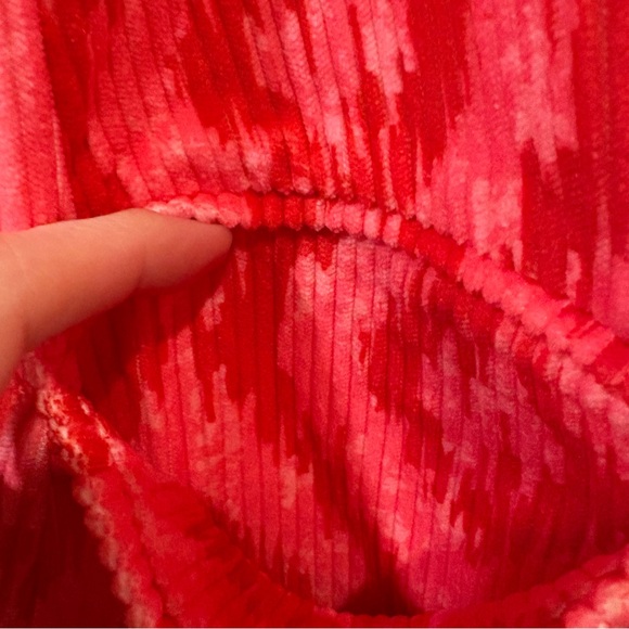 Savanna Jane $70 Pink & Red Geometric Ikat Diamond Corduroy Blazer L Southwest - Picture 9 of 12